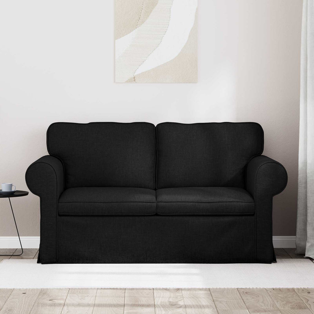 vidaXL Sofa Czarny 155 x 82 x 80 cm tkanina