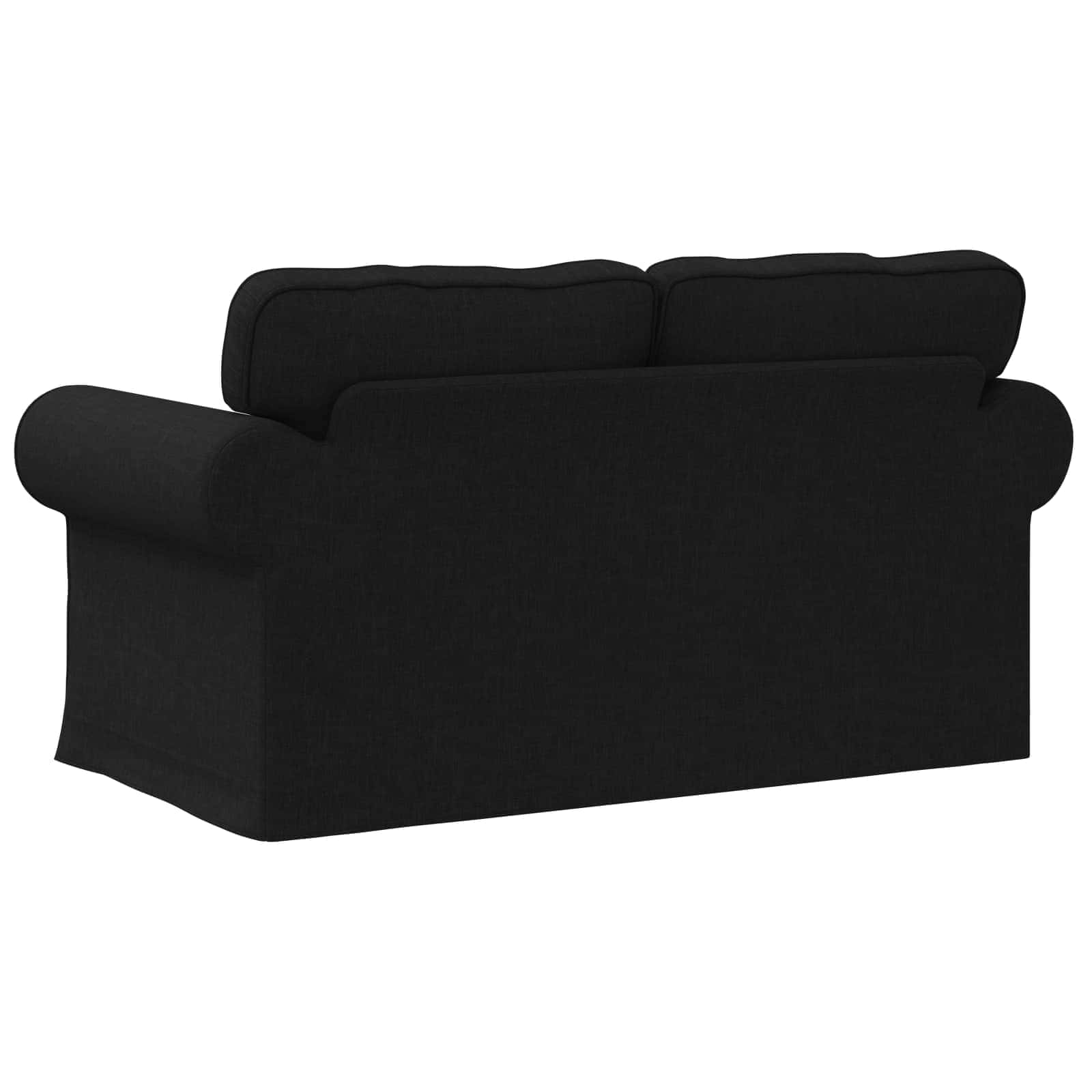 vidaXL Sofa Czarny 155 x 82 x 80 cm tkanina