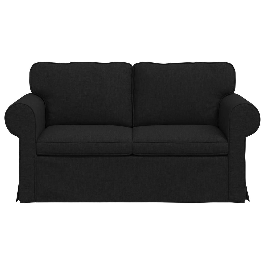 vidaXL Sofa Czarny 155 x 82 x 80 cm tkanina