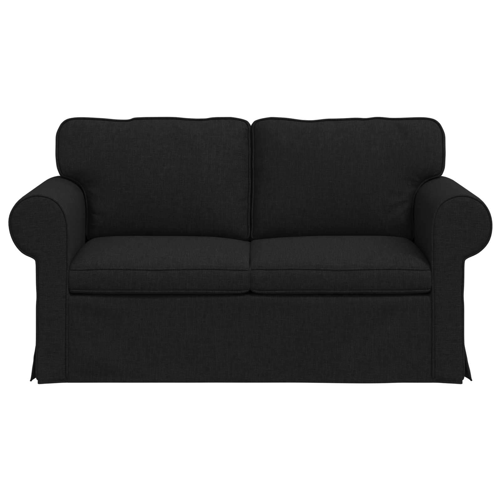 vidaXL Sofa Czarny 155 x 82 x 80 cm tkanina