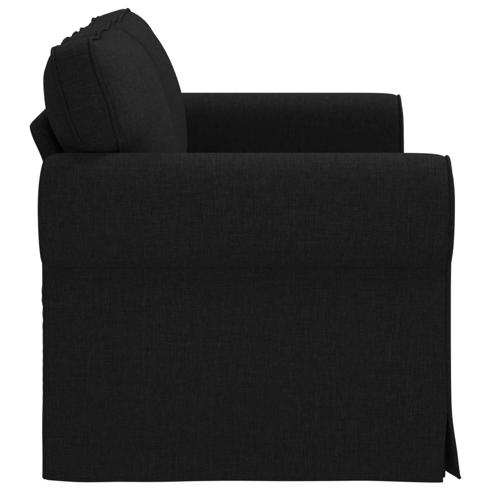 vidaXL Sofa Czarny 155 x 82 x 80 cm tkanina