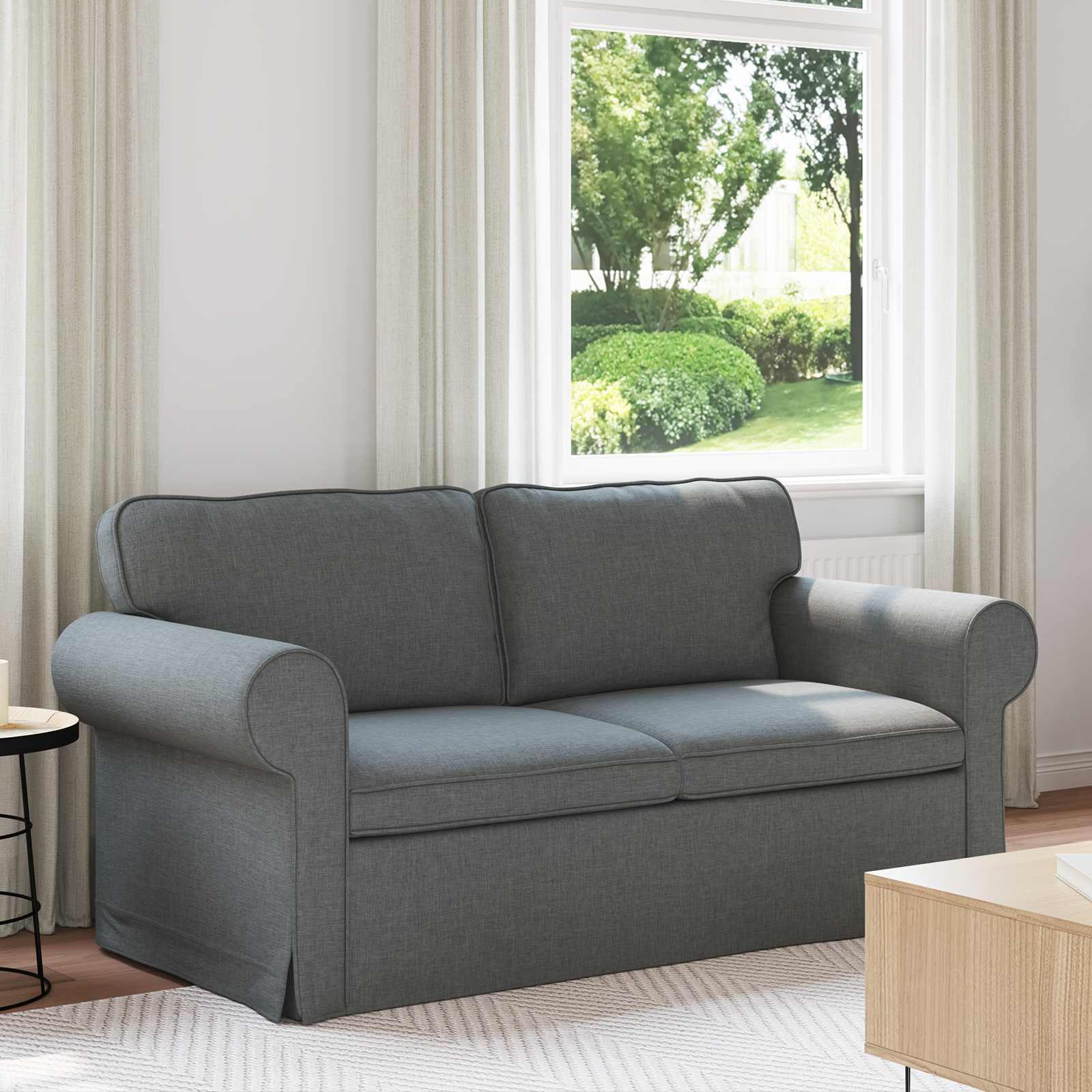 vidaXL Sofa Ciemnoszary 175 x 82 x 80 cm tkanina
