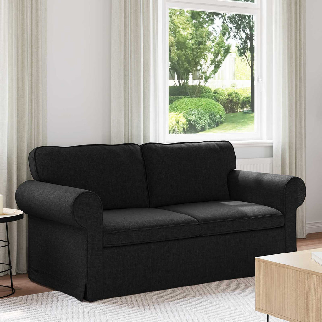 vidaXL Sofa Czarny 175 x 82 x 80 cm tkanina