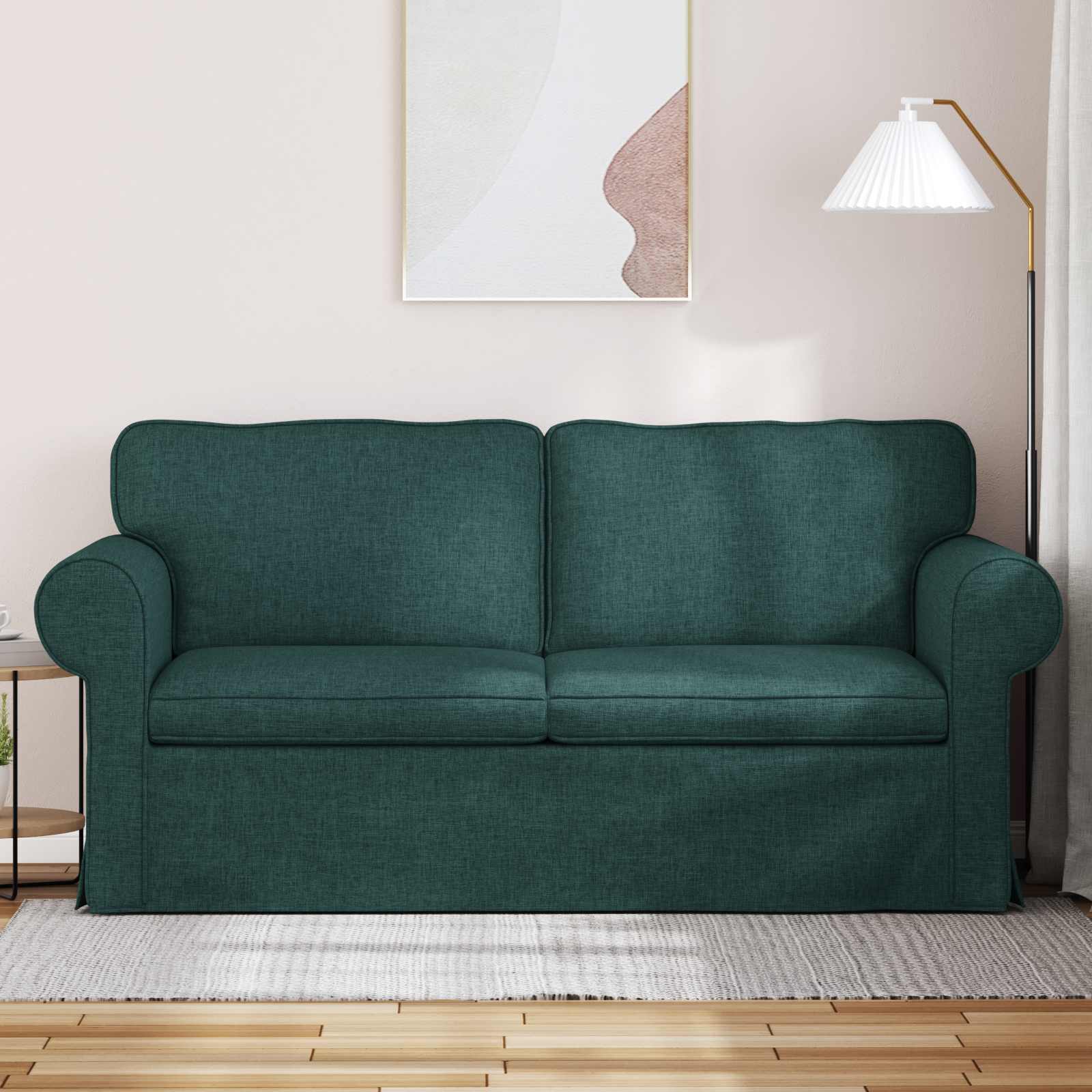 vidaXL Sofa Ciemna zieleń 175 x 82 x 80 cm tkanina