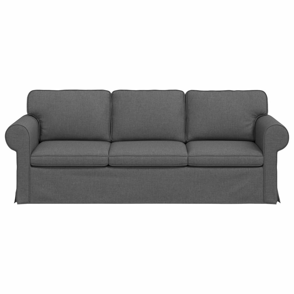 vidaXL Sofa Ciemnoszary 215 x 82 x 80 cm tkanina
