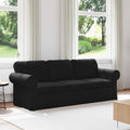 vidaXL Sofa Czarny 215 x 82 x 80 cm tkanina
