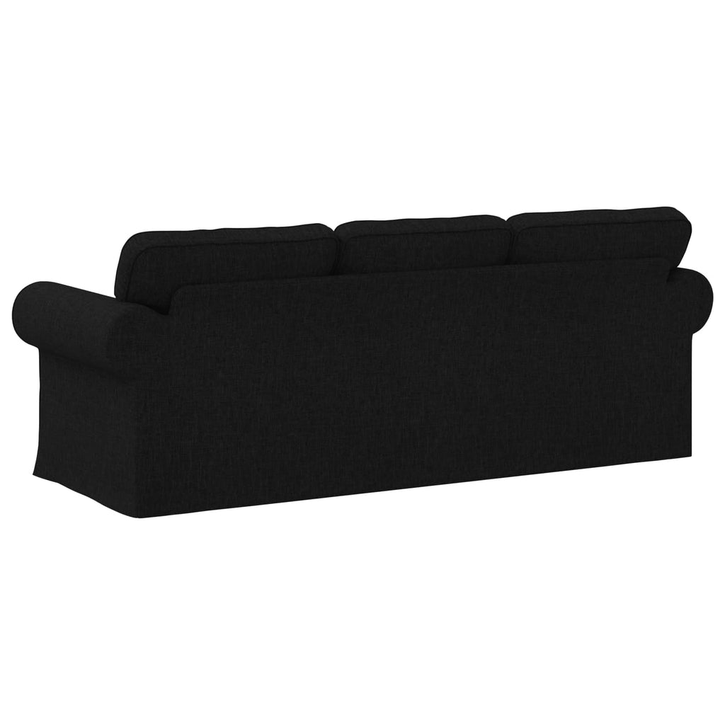 vidaXL Sofa Czarny 215 x 82 x 80 cm tkanina