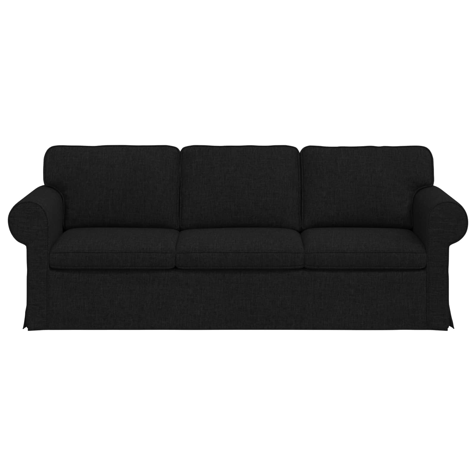 vidaXL Sofa Czarny 215 x 82 x 80 cm tkanina