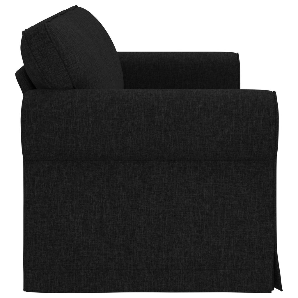 vidaXL Sofa Czarny 215 x 82 x 80 cm tkanina