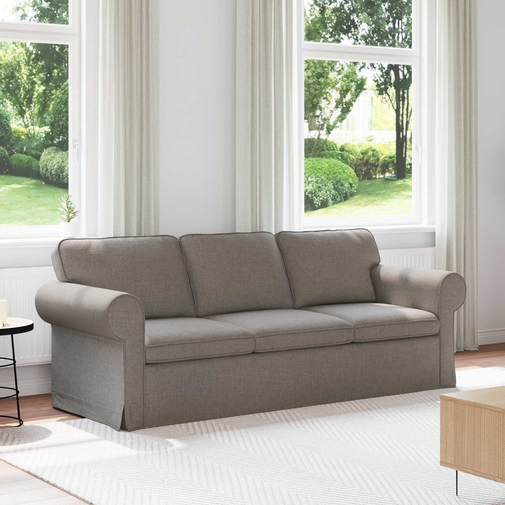 vidaXL Sofa Ciemnoszary 215 x 82 x 80 cm tkanina