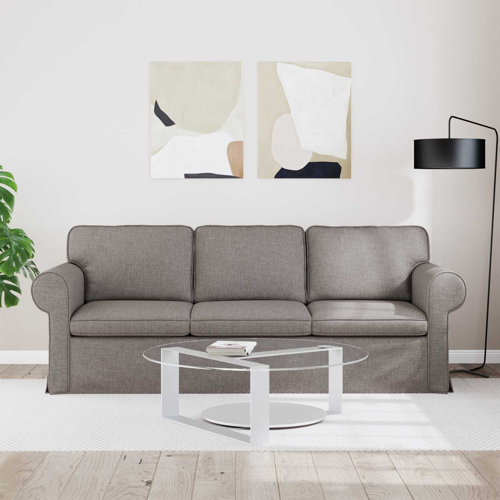 vidaXL Sofa Ciemnoszary 215 x 82 x 80 cm tkanina