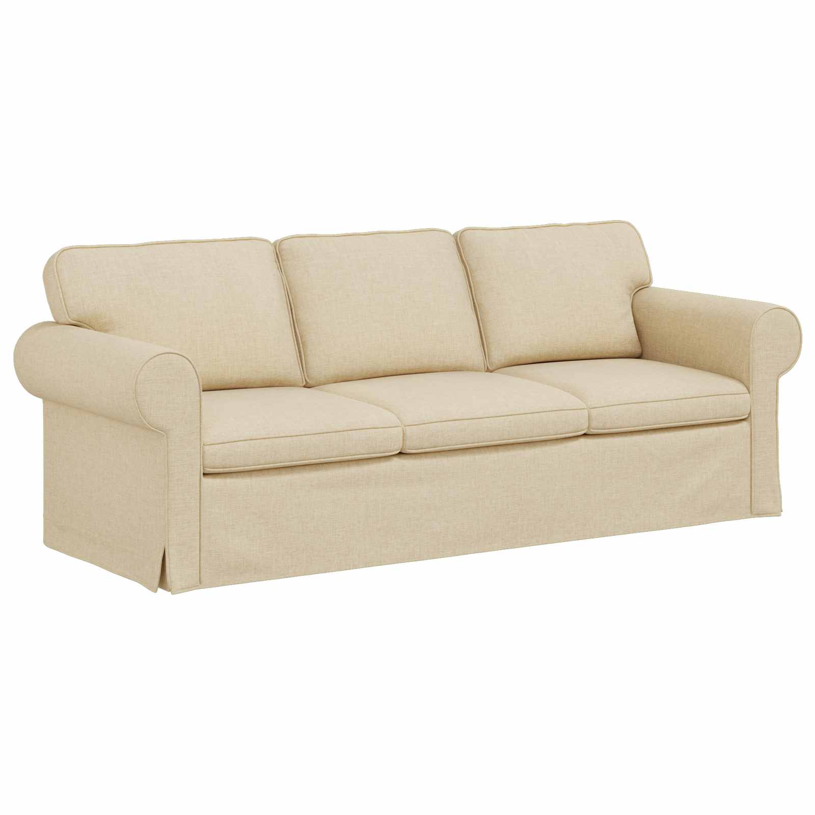 vidaXL Sofa Kremowy 215 x 82 x 80 cm tkanina