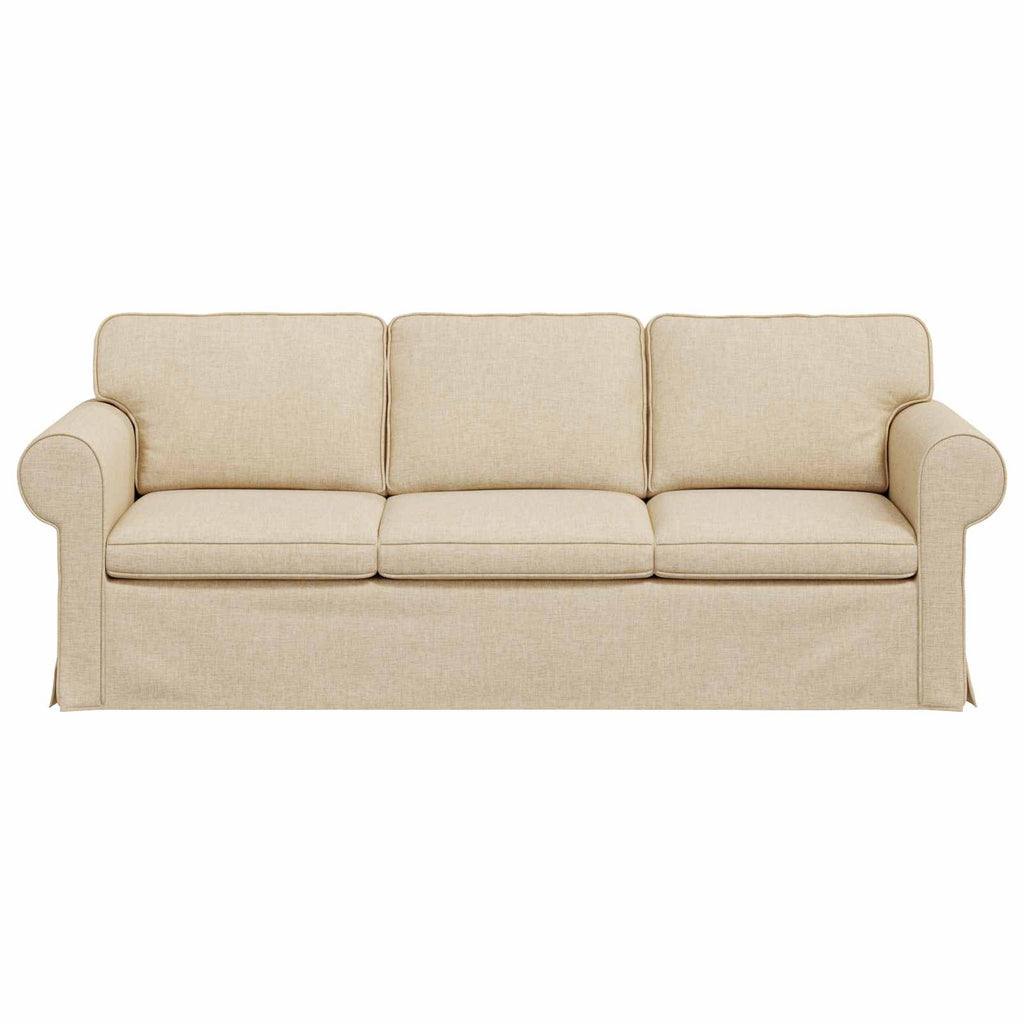 vidaXL Sofa Kremowy 215 x 82 x 80 cm tkanina