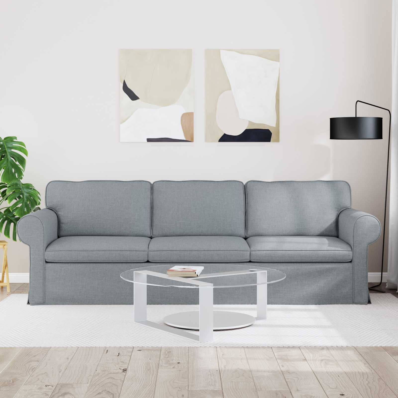 vidaXL Sofa Jasnoszary 245 x 82 x 80 cm tkanina