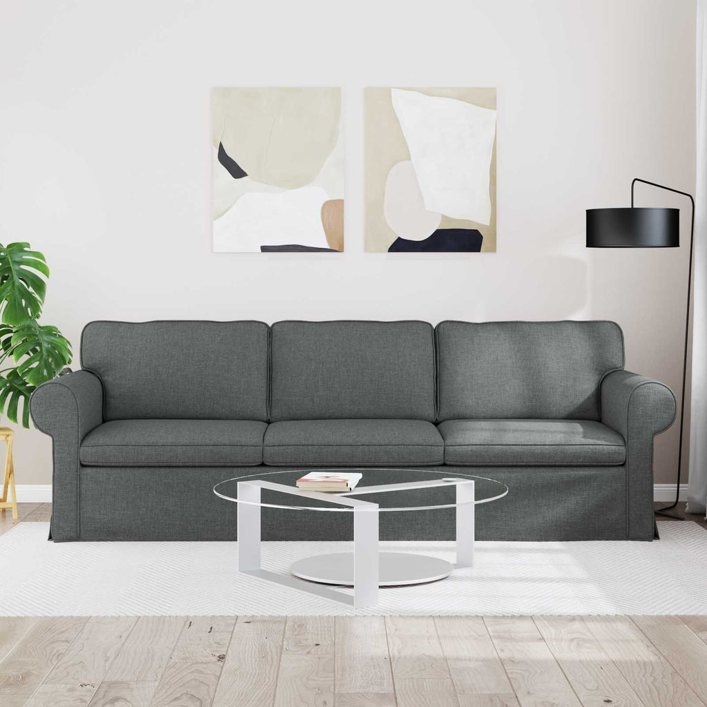 vidaXL Sofa Ciemnoszary 245 x 82 x 80 cm tkanina