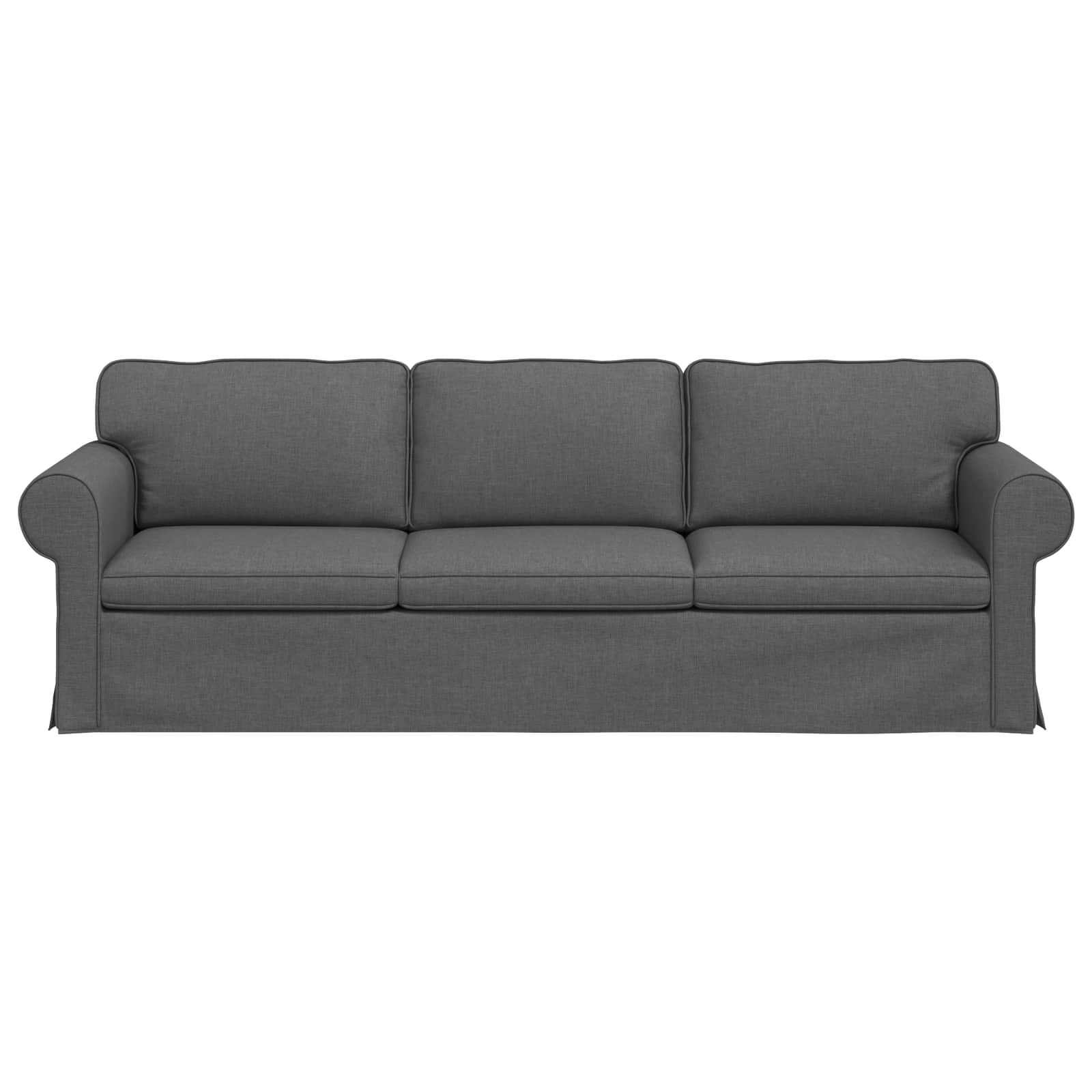 vidaXL Sofa Ciemnoszary 245 x 82 x 80 cm tkanina