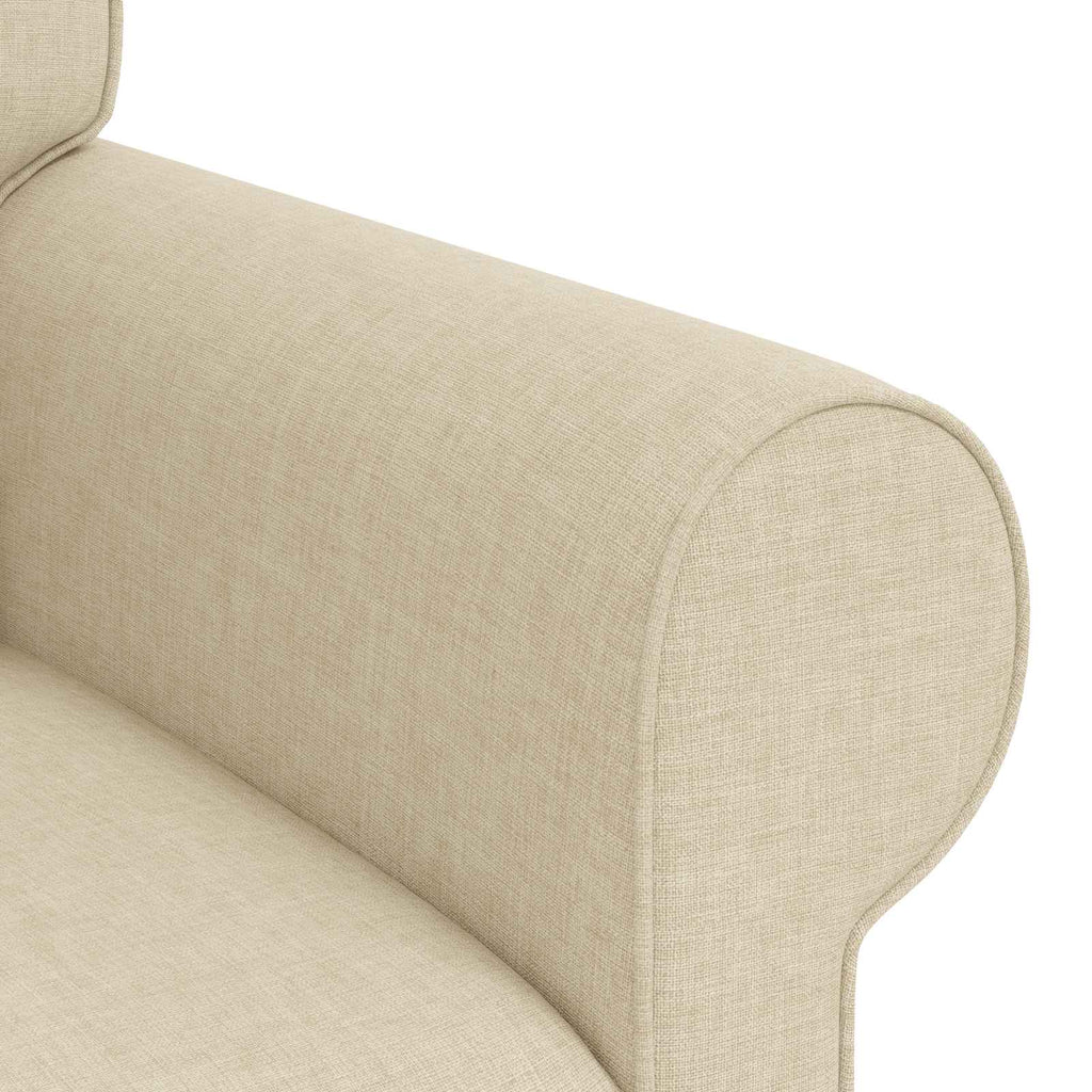 vidaXL Sofa Kremowy 245 x 82 x 80 cm tkanina