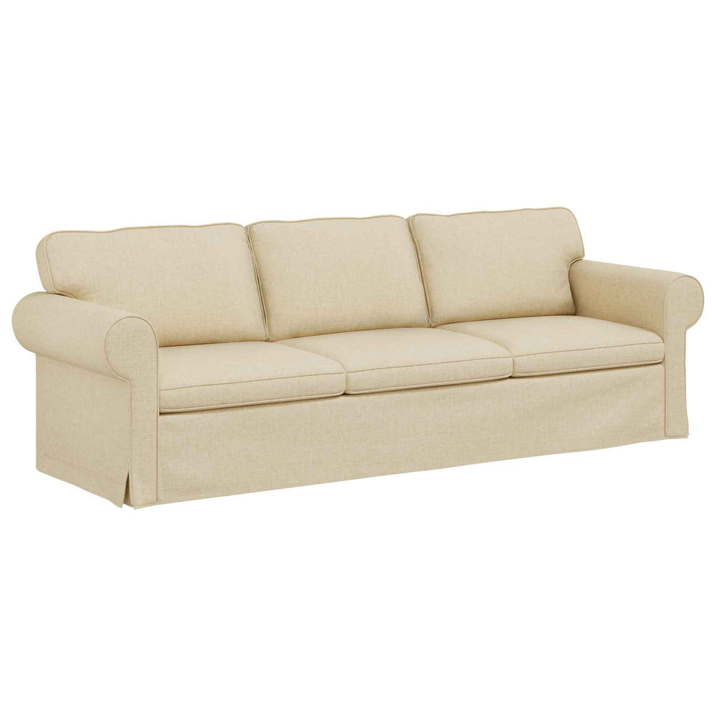 vidaXL Sofa Kremowy 245 x 82 x 80 cm tkanina