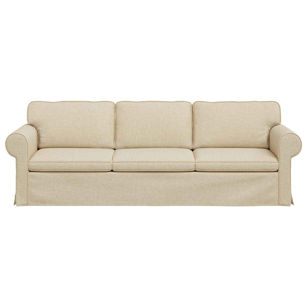 vidaXL Sofa Kremowy 245 x 82 x 80 cm tkanina