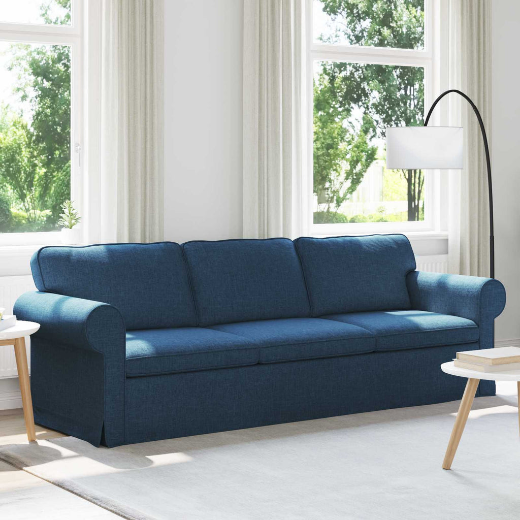 vidaXL Sofa Niebieski 245 x 82 x 80 cm tkanina