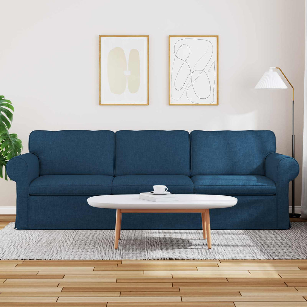 vidaXL Sofa Niebieski 245 x 82 x 80 cm tkanina