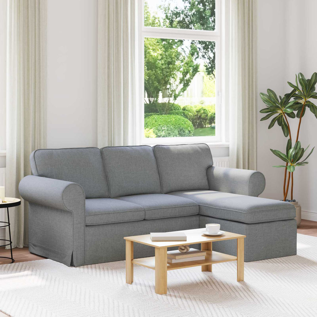 vidaXL Sofa Jasnoszary 195 x 138 x 80 cm tkanina