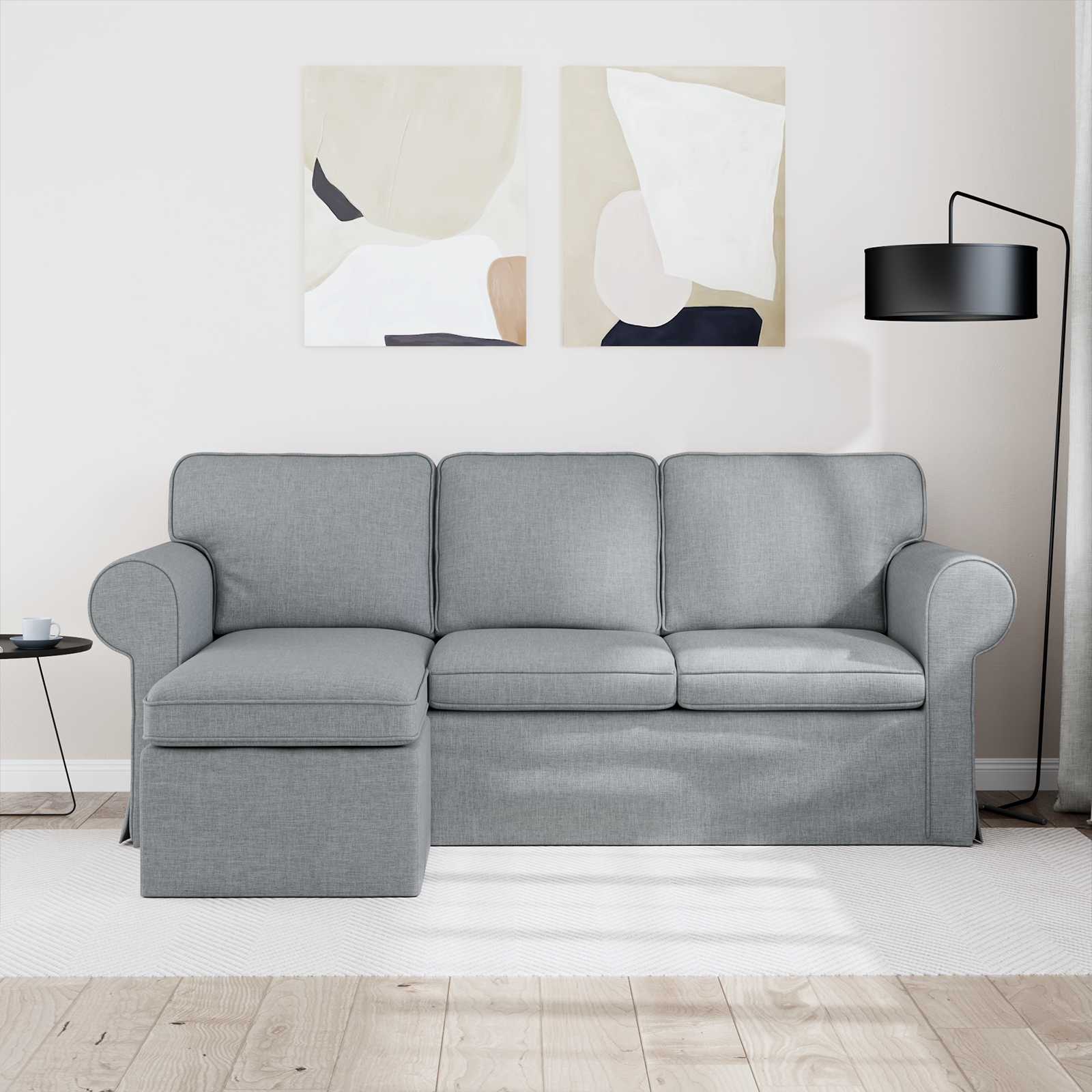 vidaXL Sofa Jasnoszary 195 x 138 x 80 cm tkanina