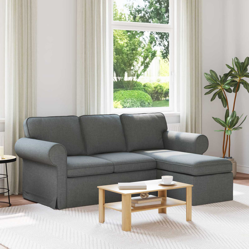 vidaXL Sofa Ciemnoszary 195 x 138 x 80 cm tkanina