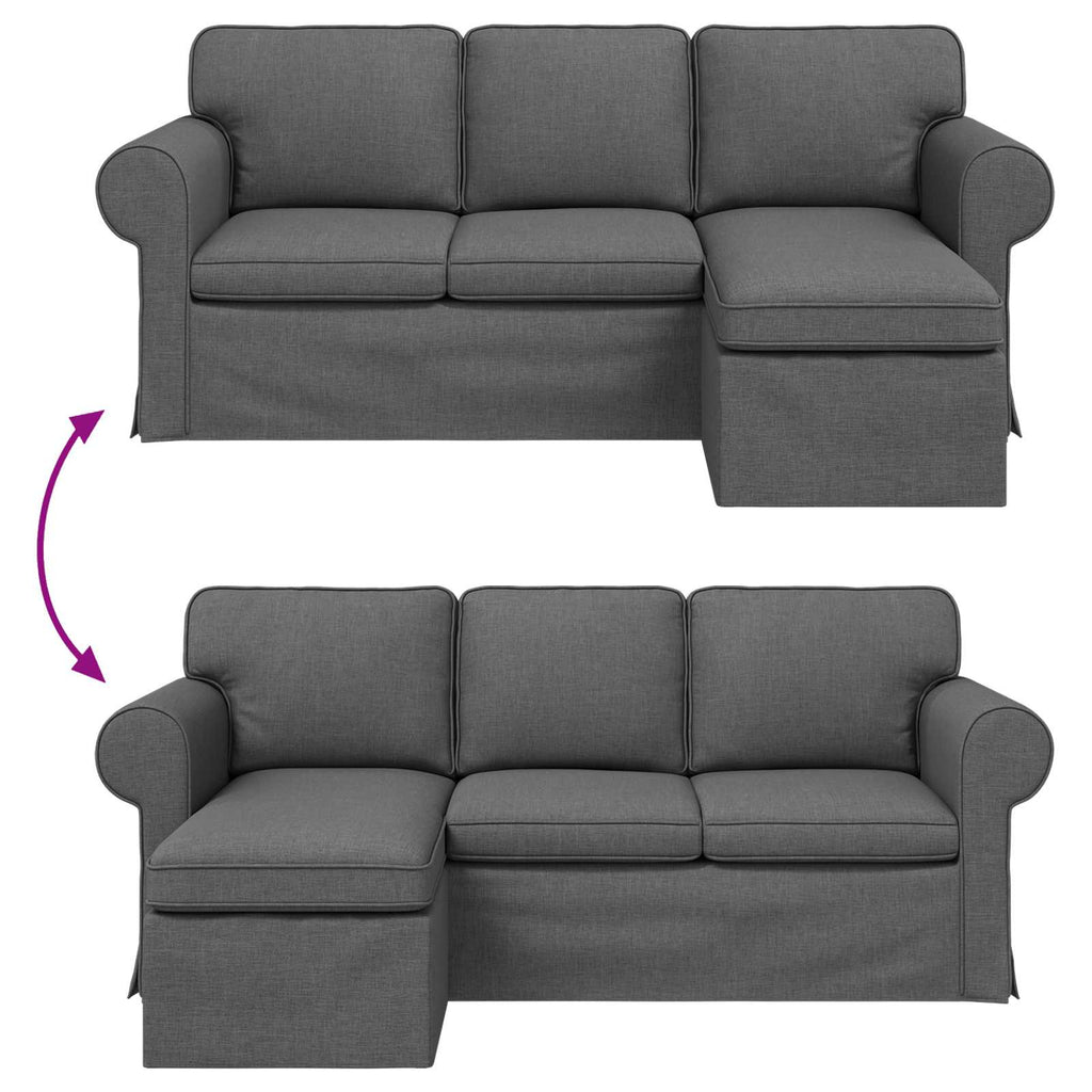 vidaXL Sofa Ciemnoszary 195 x 138 x 80 cm tkanina