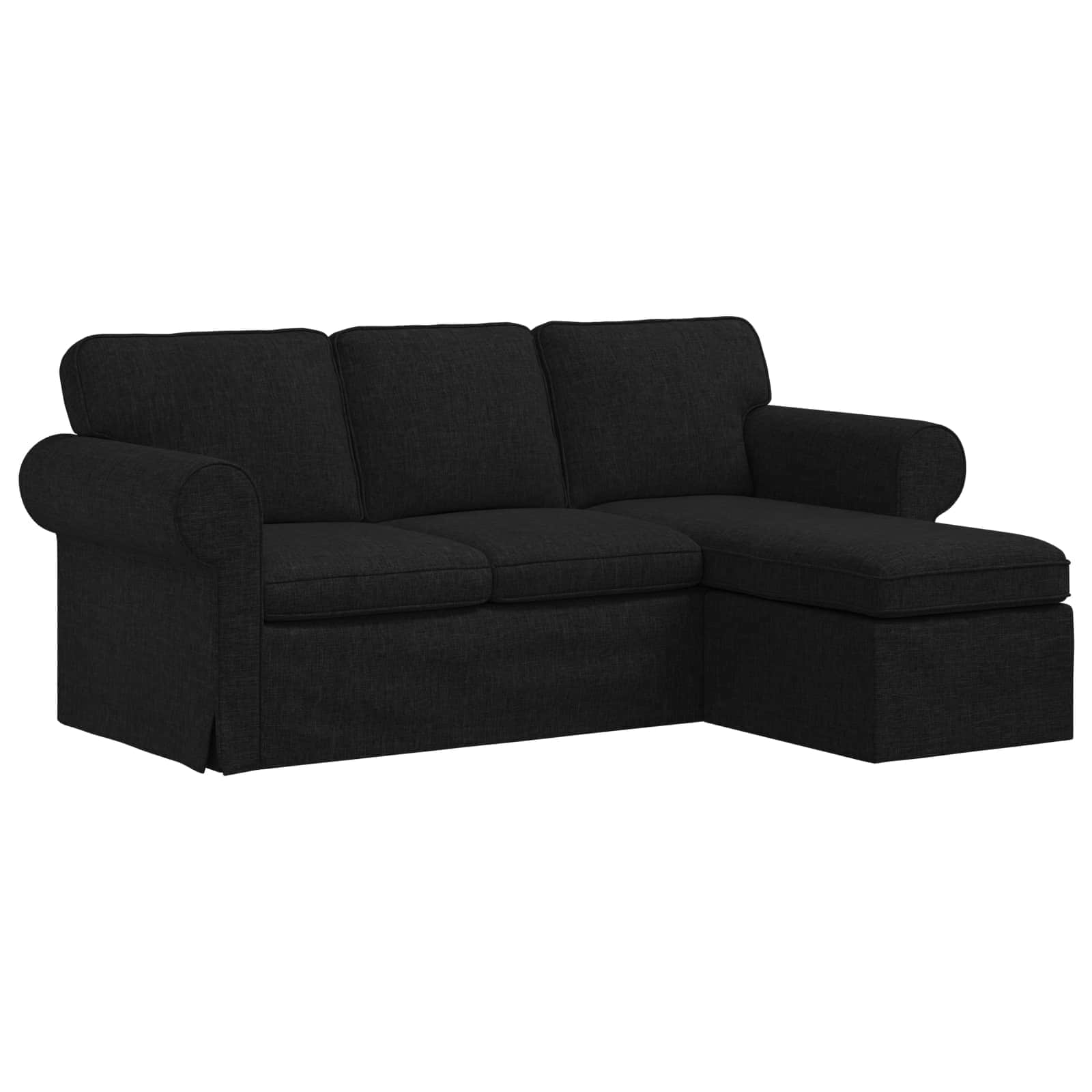 vidaXL Sofa Czarny 195 x 138 x 80 cm tkanina