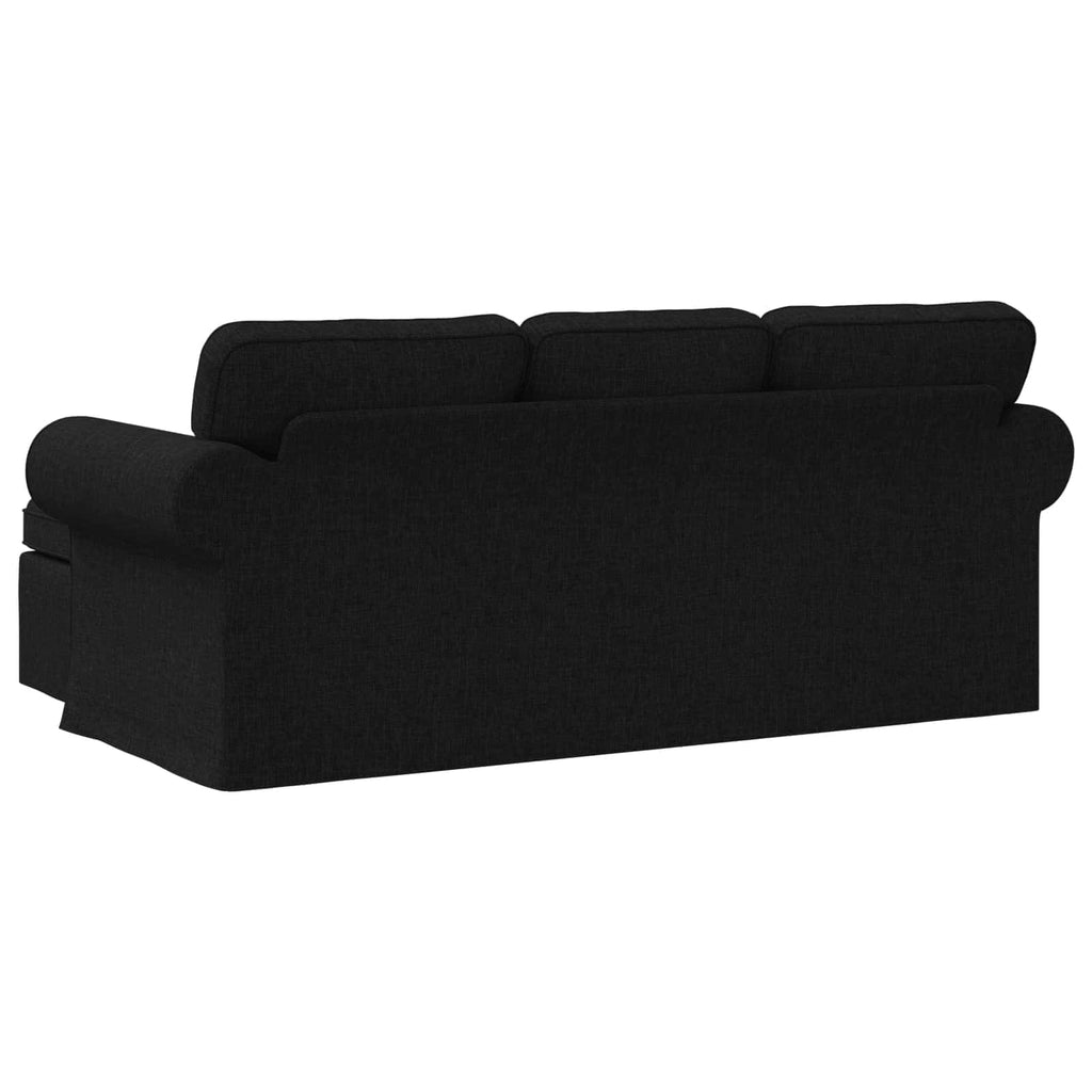 vidaXL Sofa Czarny 195 x 138 x 80 cm tkanina