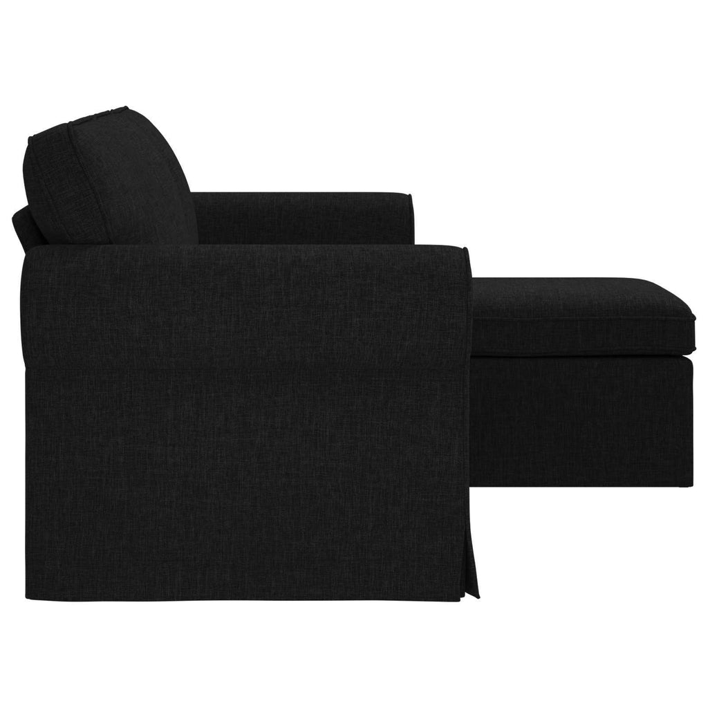 vidaXL Sofa Czarny 195 x 138 x 80 cm tkanina