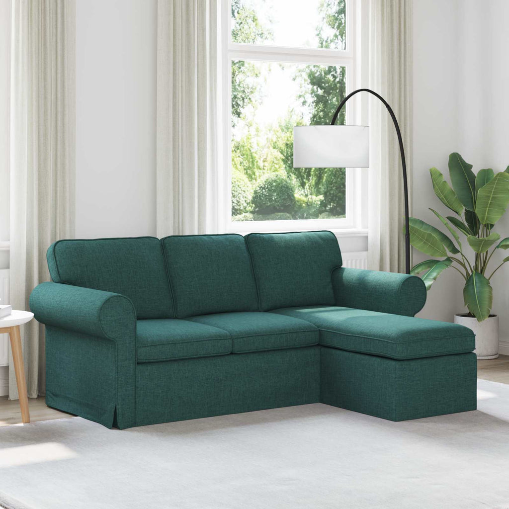 vidaXL Sofa Ciemna zieleń 195 x 138 x 80 cm tkanina
