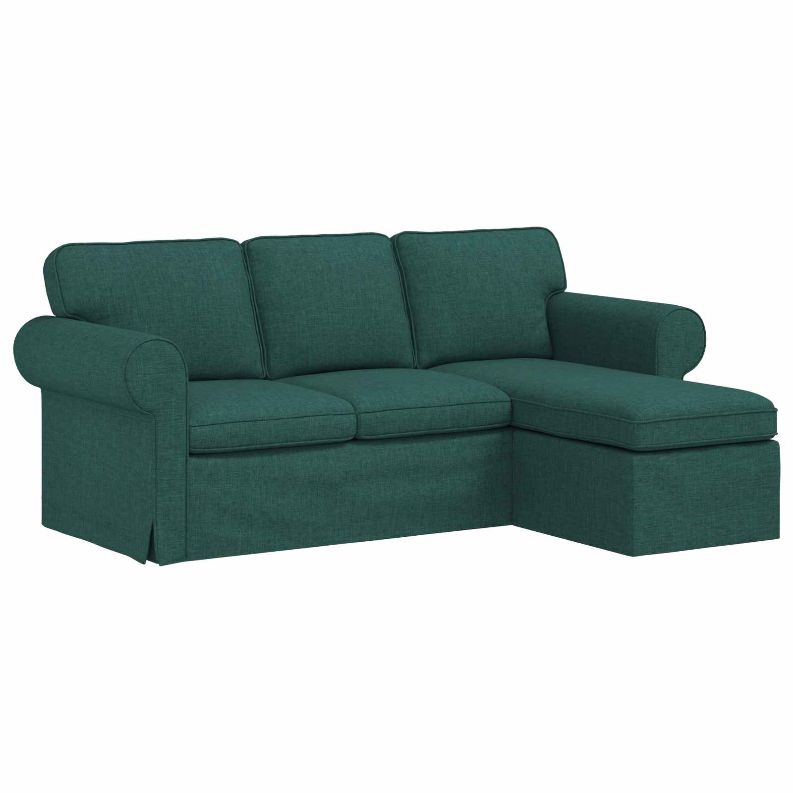 vidaXL Sofa Ciemna zieleń 195 x 138 x 80 cm tkanina