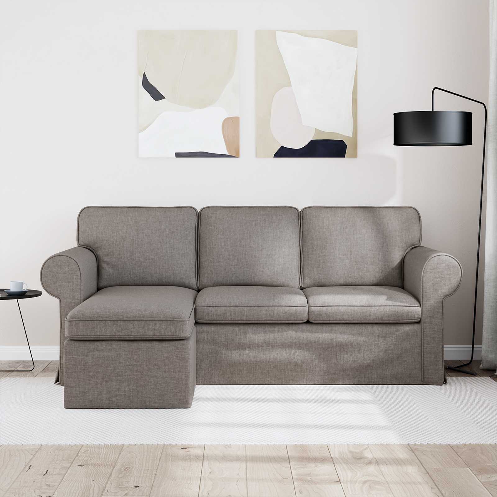 vidaXL Sofa Ciemnoszary 195 x 138 x 80 cm tkanina