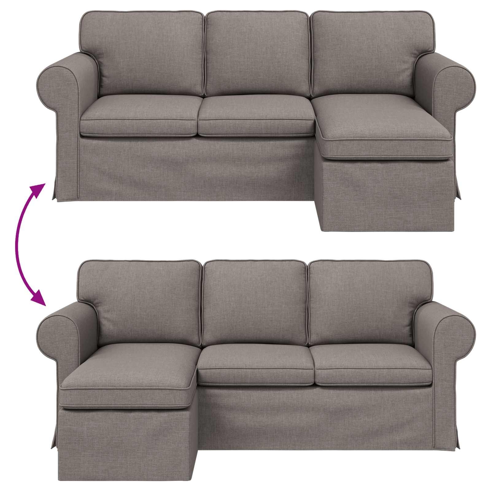 vidaXL Sofa Ciemnoszary 195 x 138 x 80 cm tkanina