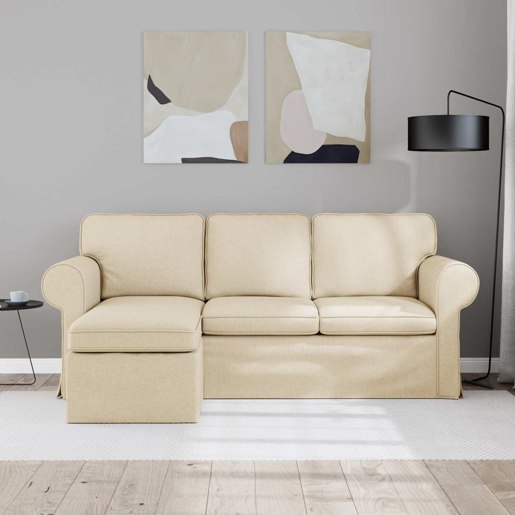 vidaXL Sofa Kremowy 195 x 138 x 80 cm tkanina