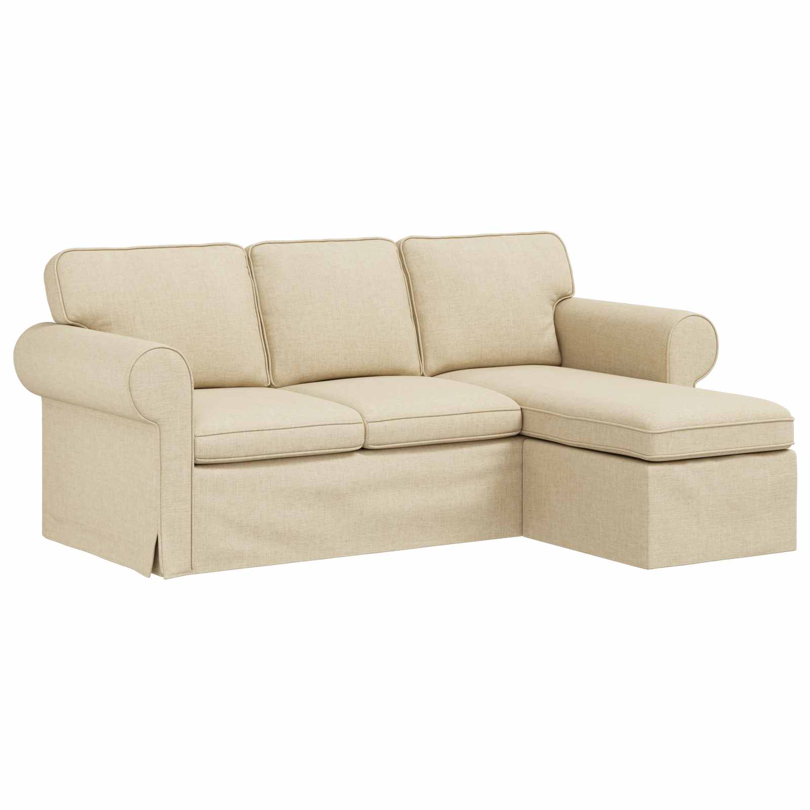 vidaXL Sofa Kremowy 195 x 138 x 80 cm tkanina