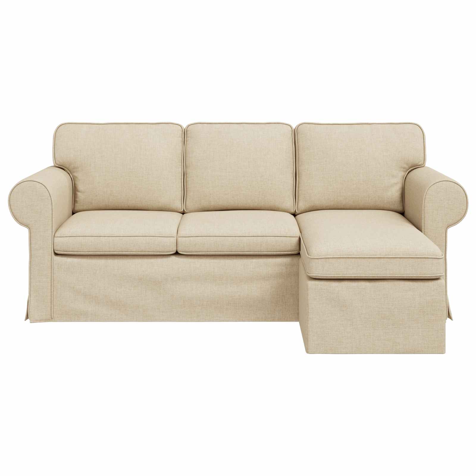 vidaXL Sofa Kremowy 195 x 138 x 80 cm tkanina