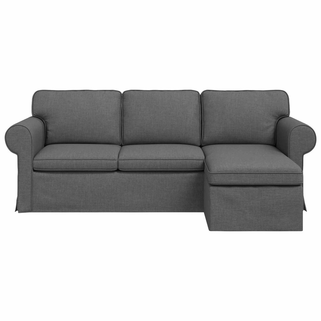 vidaXL Sofa Ciemnoszary 215 x 138 x 80 cm tkanina