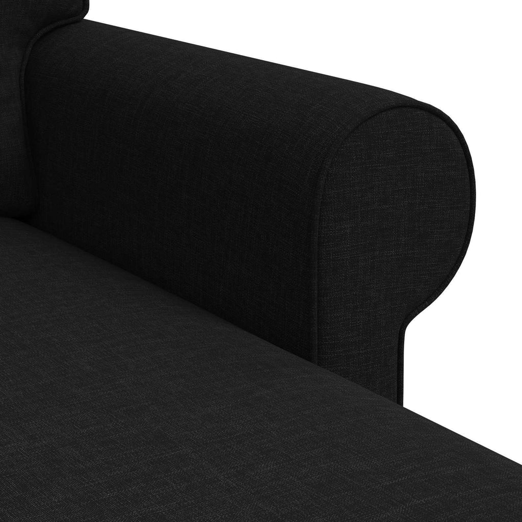 vidaXL Sofa Czarny 215 x 138 x 80 cm tkanina