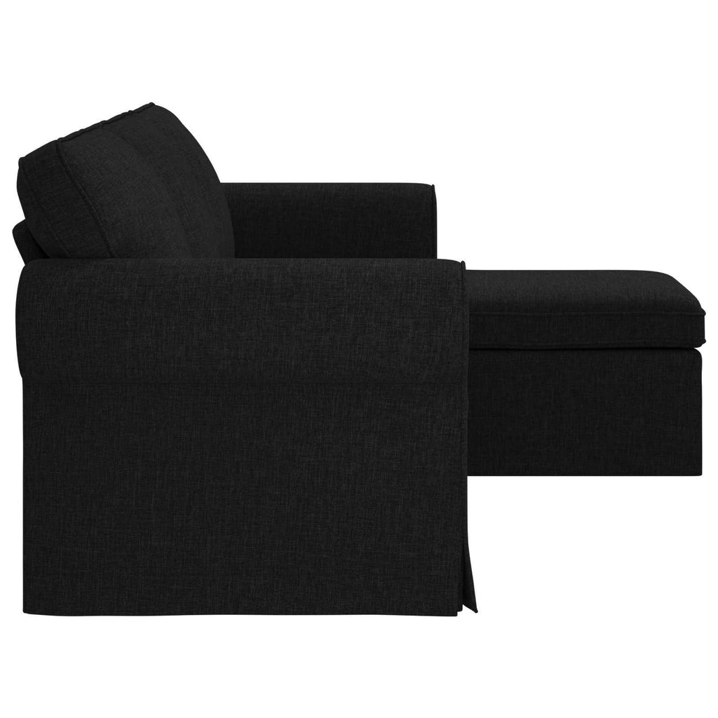 vidaXL Sofa Czarny 215 x 138 x 80 cm tkanina