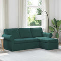 vidaXL Sofa Ciemna zieleń 215 x 138 x 80 cm tkanina