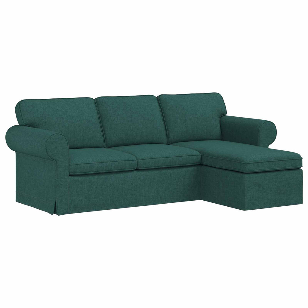 vidaXL Sofa Ciemna zieleń 215 x 138 x 80 cm tkanina