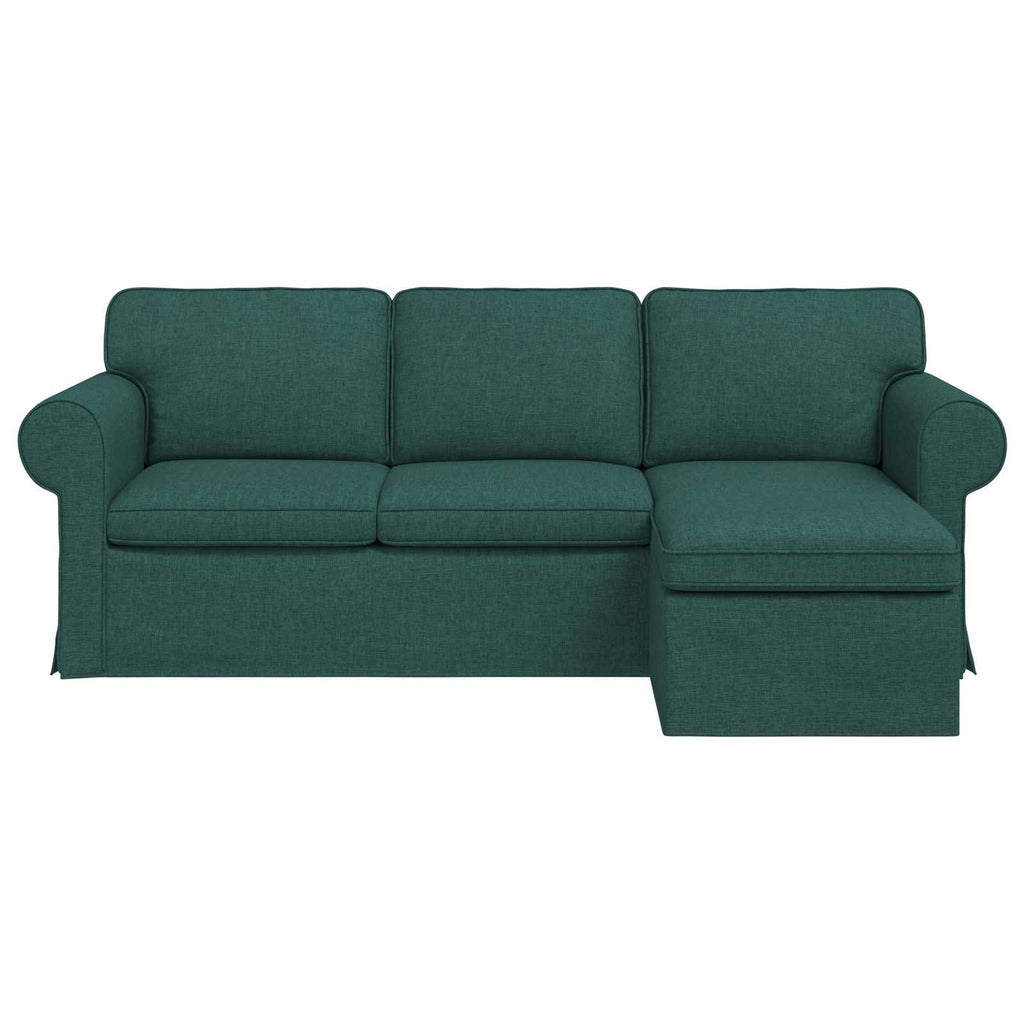 vidaXL Sofa Ciemna zieleń 215 x 138 x 80 cm tkanina