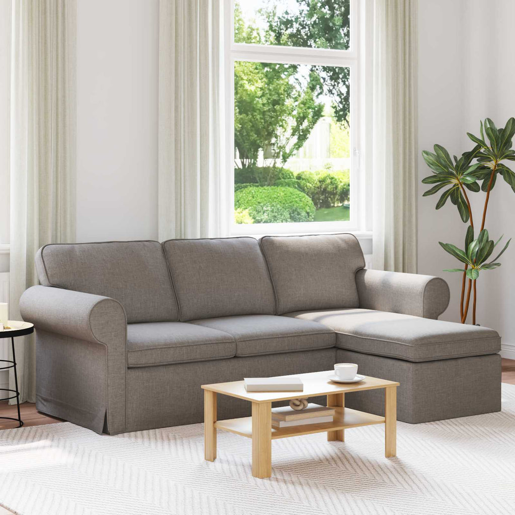 vidaXL Sofa Ciemnoszary 215 x 138 x 80 cm tkanina