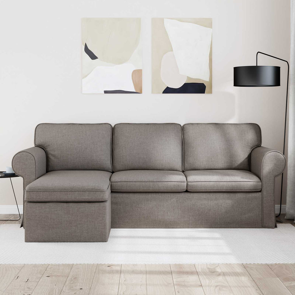 vidaXL Sofa Ciemnoszary 215 x 138 x 80 cm tkanina
