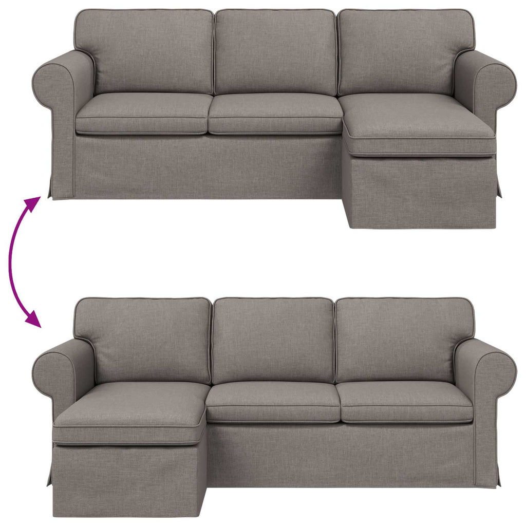 vidaXL Sofa Ciemnoszary 215 x 138 x 80 cm tkanina