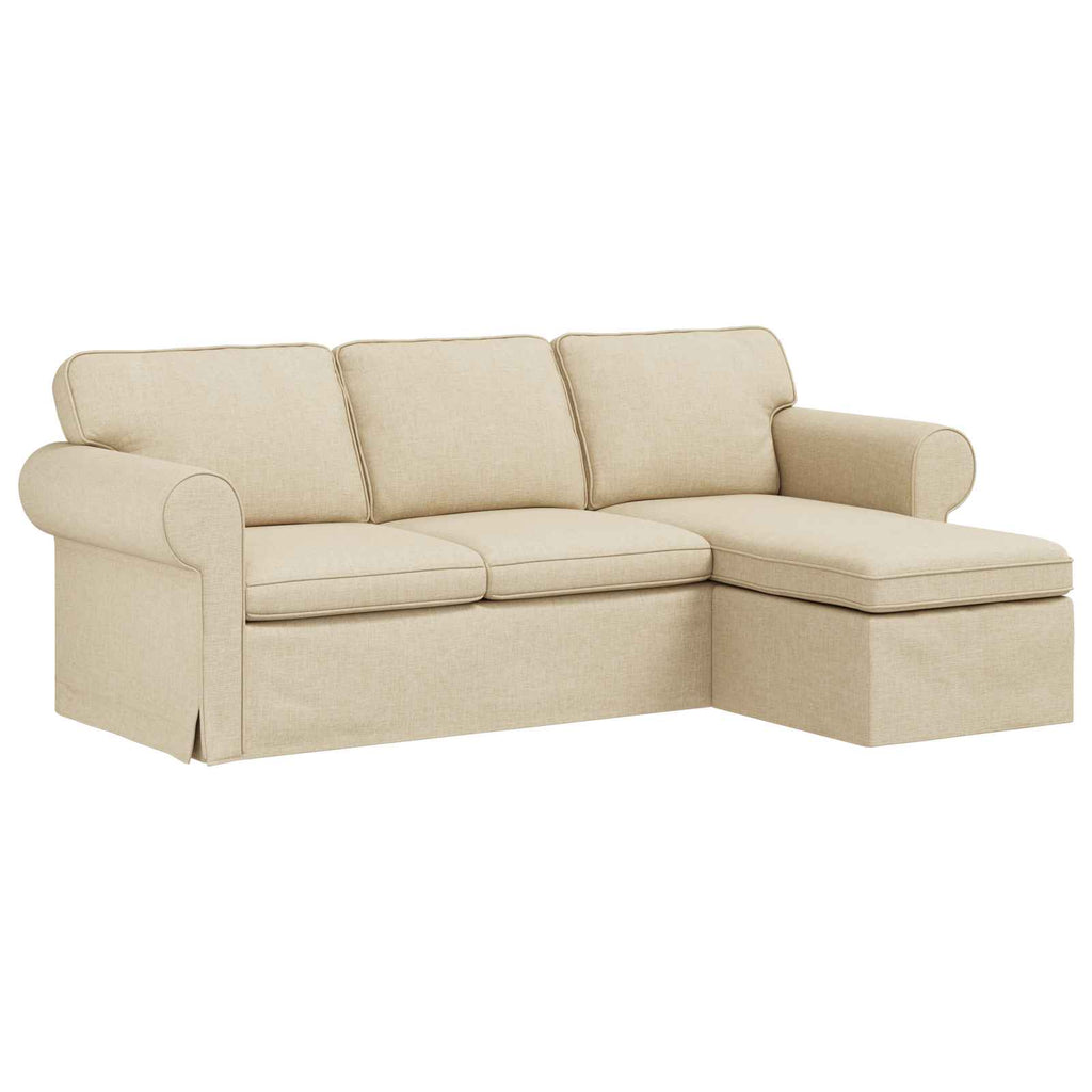 vidaXL Sofa Kremowy 215 x 138 x 80 cm tkanina
