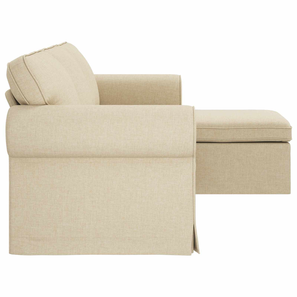 vidaXL Sofa Kremowy 215 x 138 x 80 cm tkanina